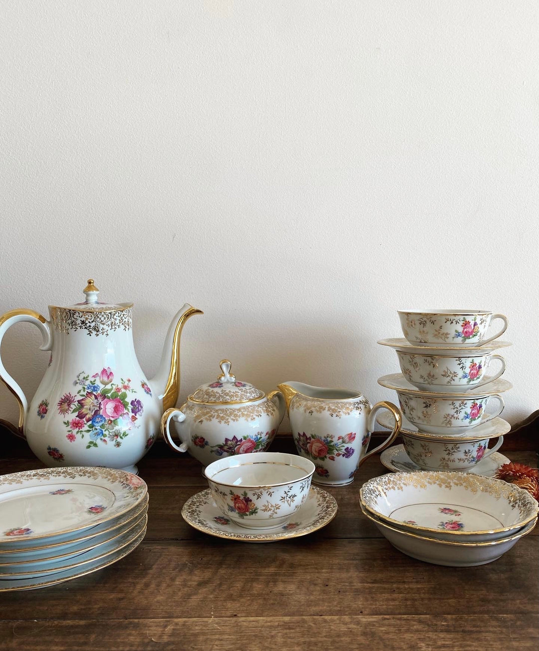 Service à café en porcelaine de Limoges