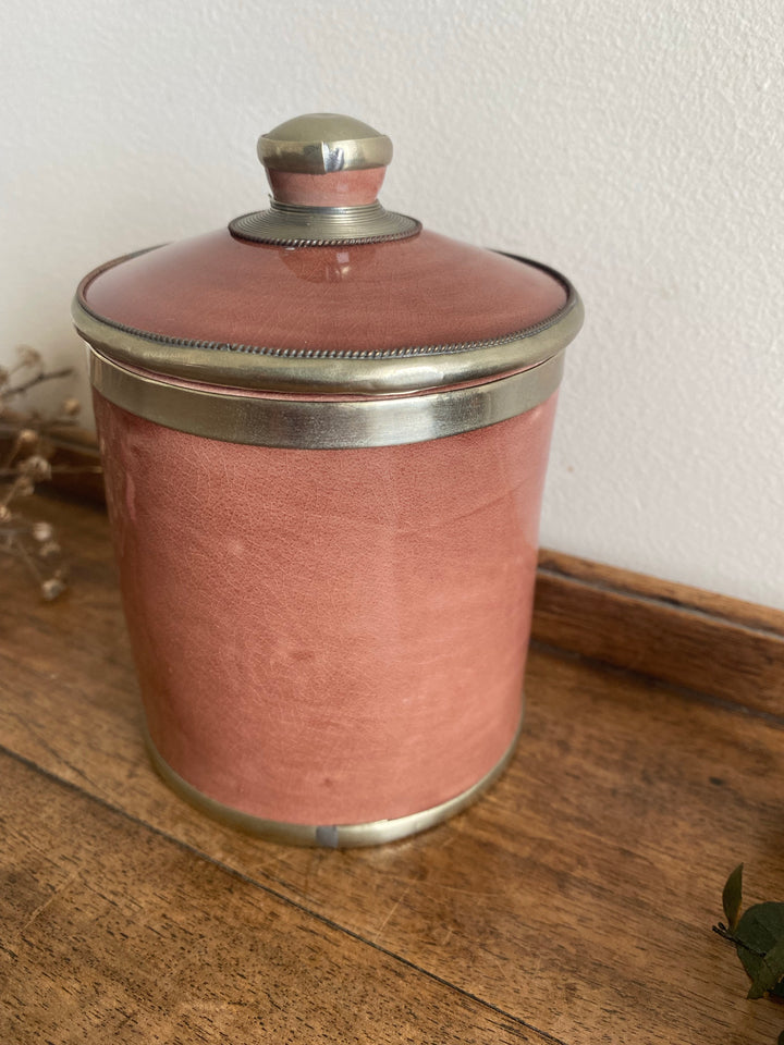 Pot vieux rose en céramique vernissée S.P.T Safi