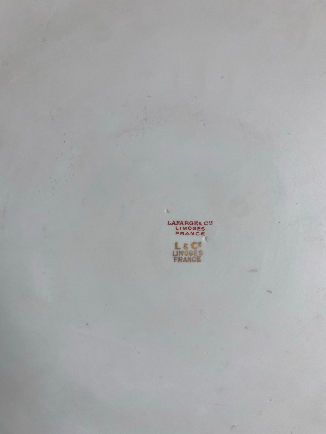 Plat de service blanc et or porcelaine de Limoges