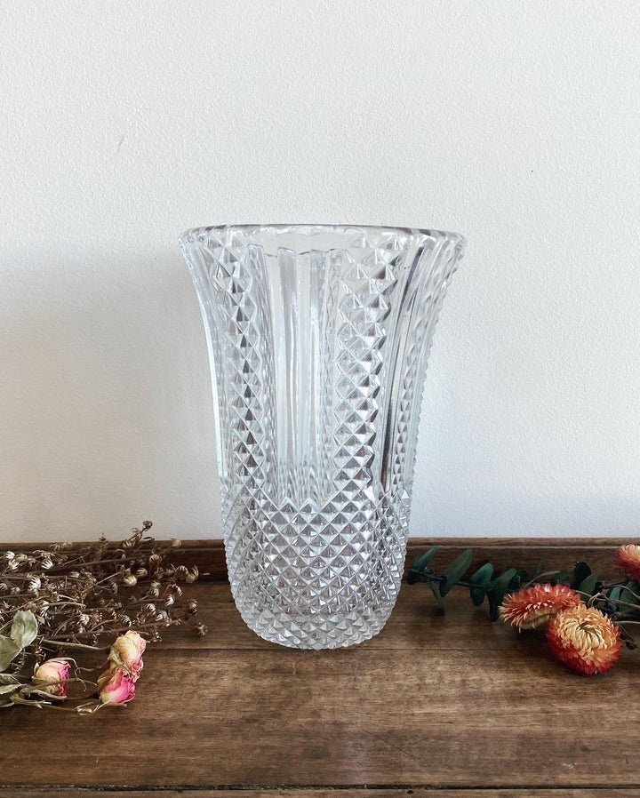 Vase ancien en cristal taillé