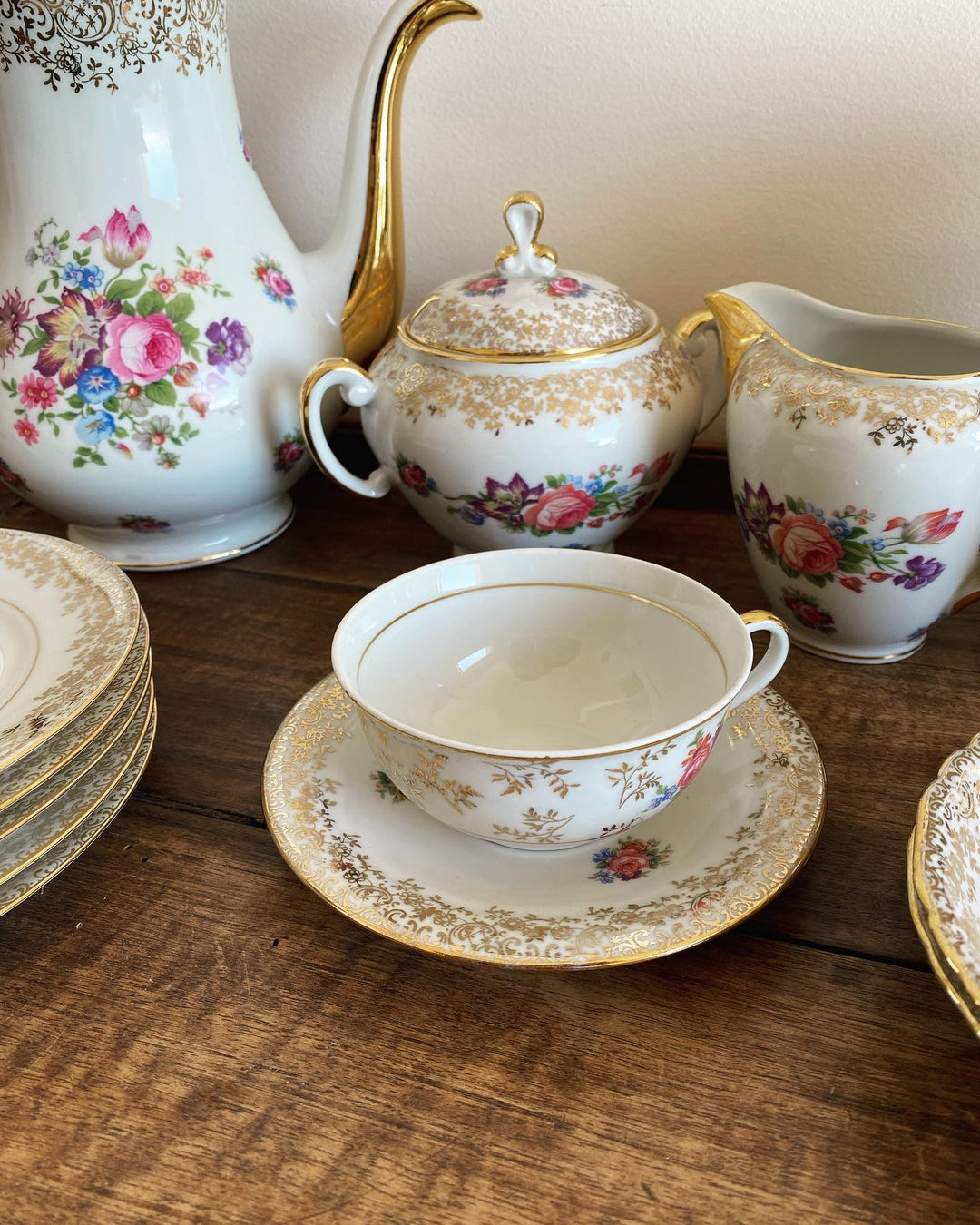 Service à café en porcelaine de Limoges