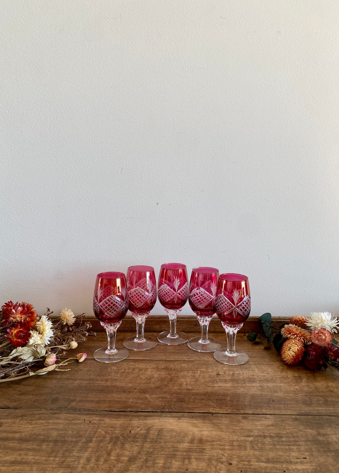 Verres à liqueur en cristal