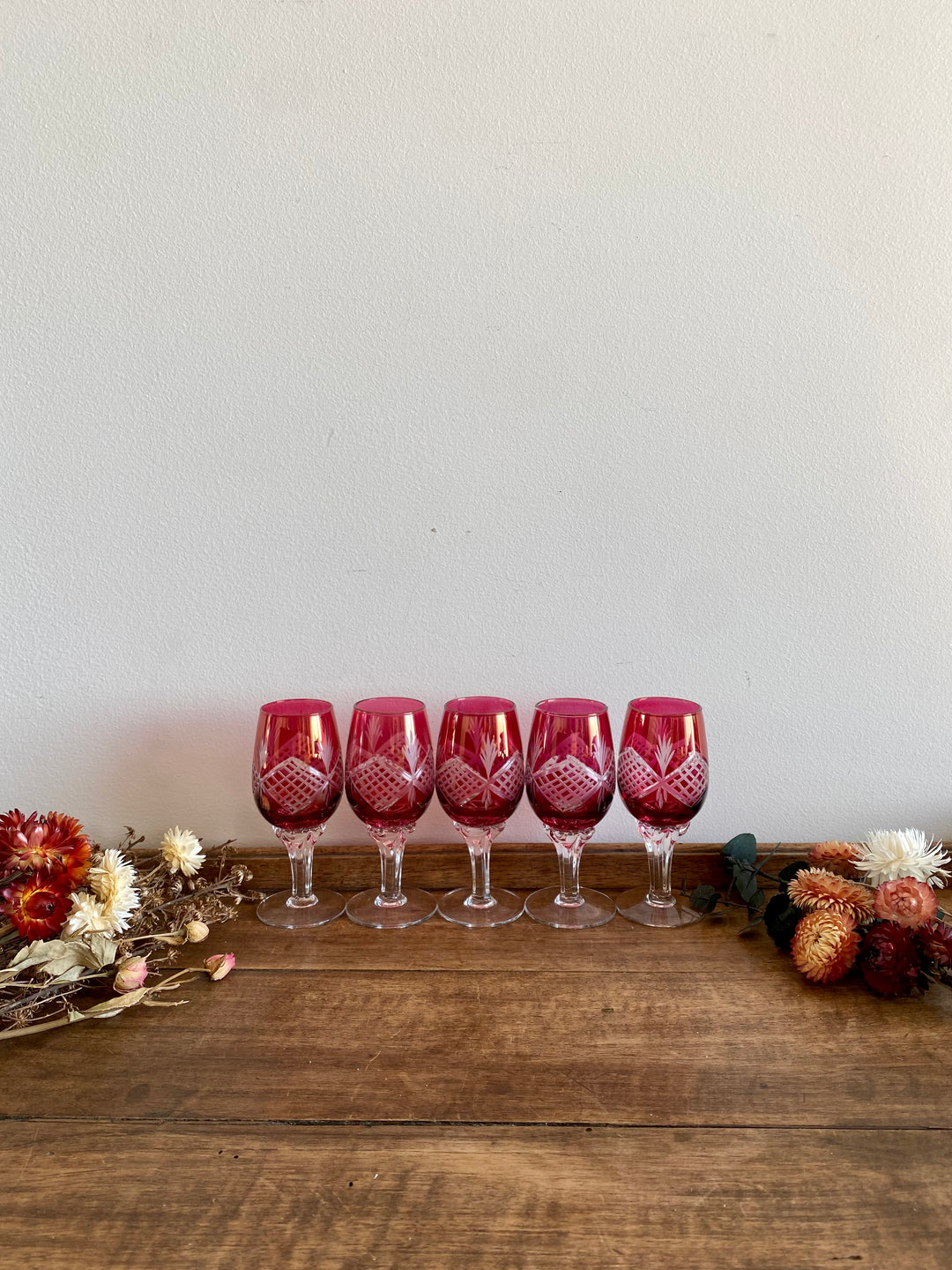 Verres à liqueur en cristal