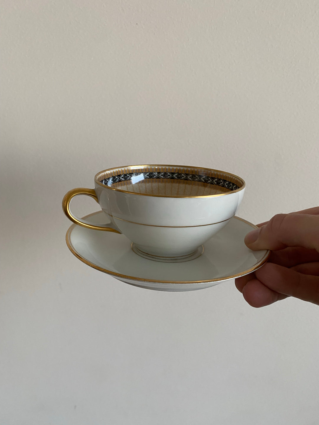 Service à café tasses fleuries Limoges