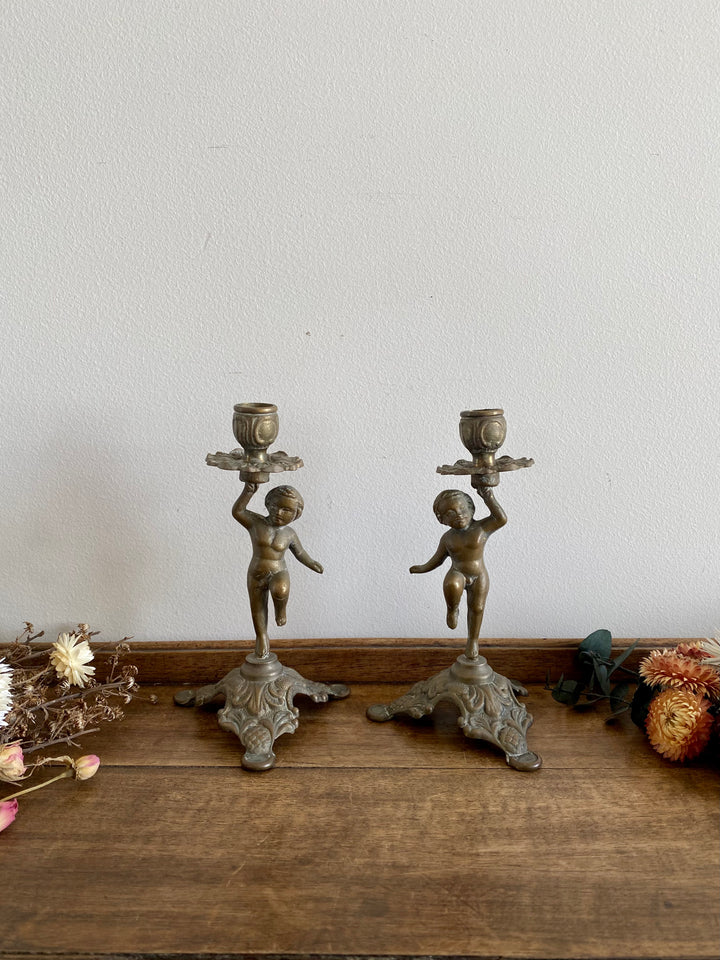 Bougeoirs chérubins taille mini