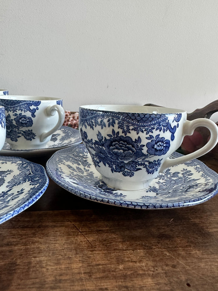 Service à thé 6 tasses Wedgwood Tunstall ltd England