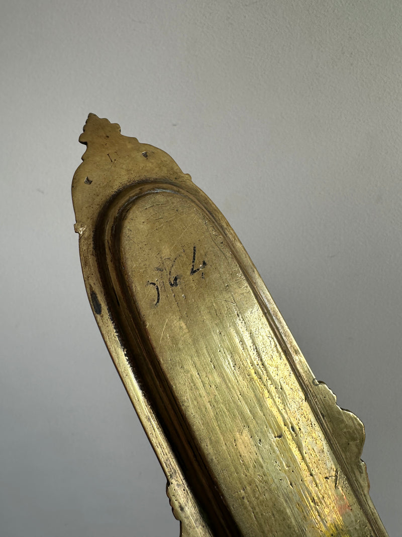 Porte plume amérindien en bronze début XXème