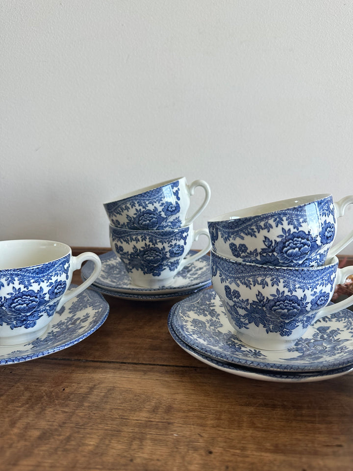 Service à thé 6 tasses Wedgwood Tunstall ltd England