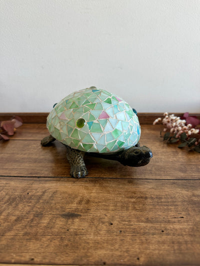 Lampe de table Tortue mosaïque façon Tiffany's