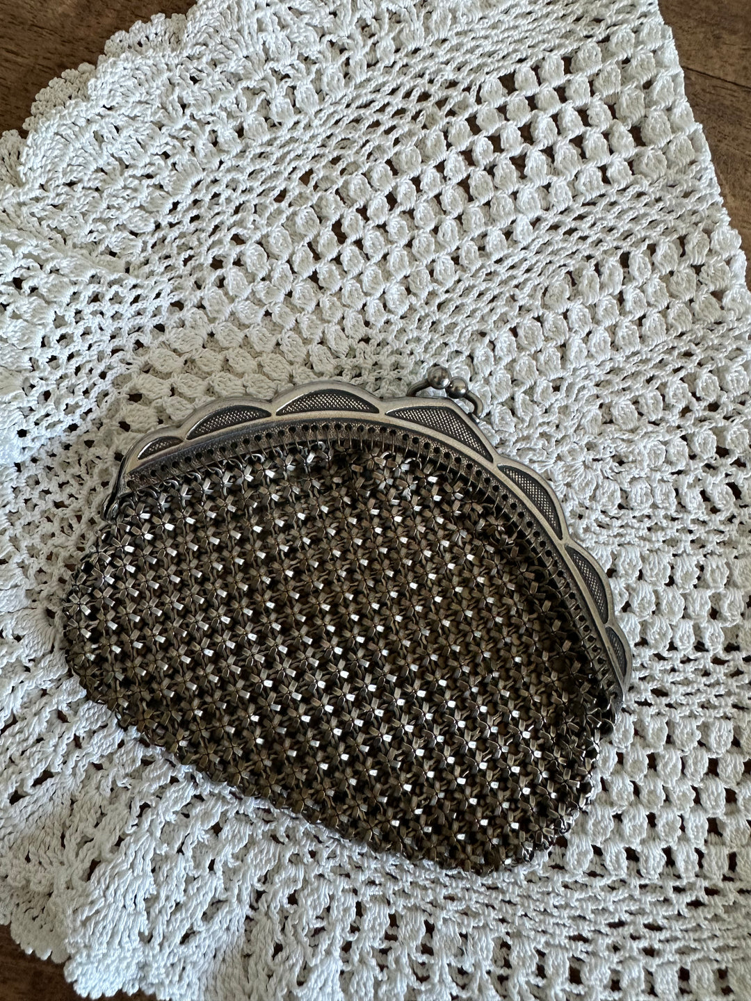 Porte monnaie en maille crochetée