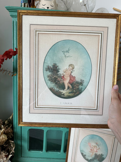 Gravures encadrées selon Fragonard