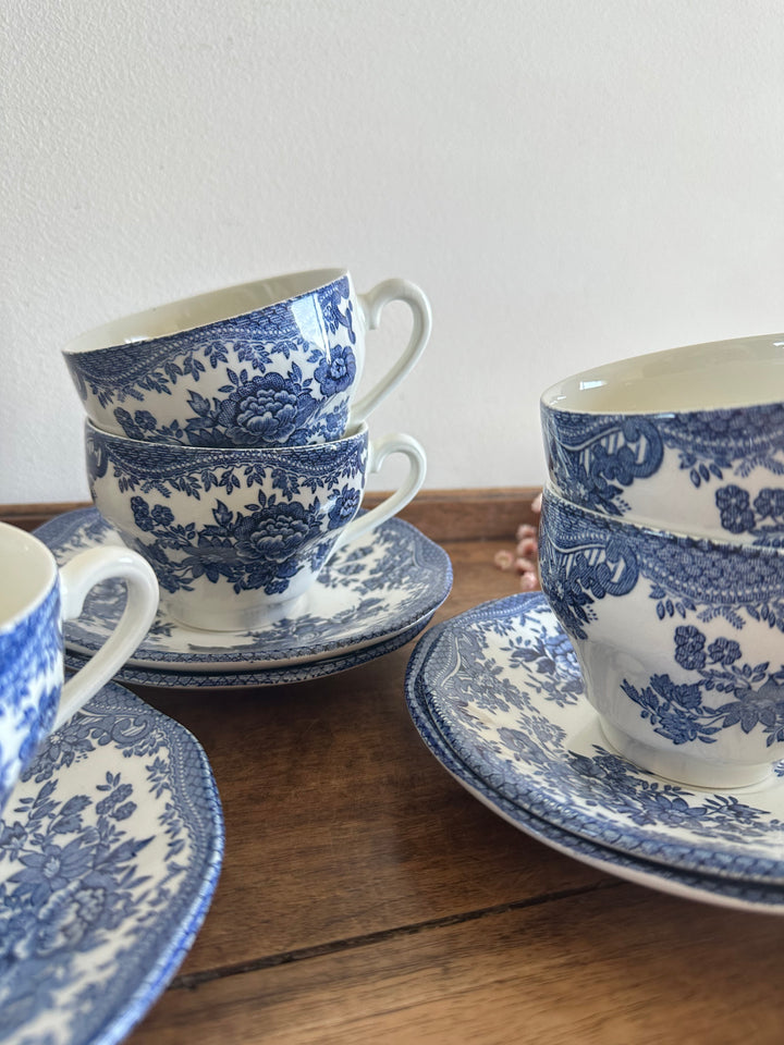 Service à thé 6 tasses Wedgwood Tunstall ltd England