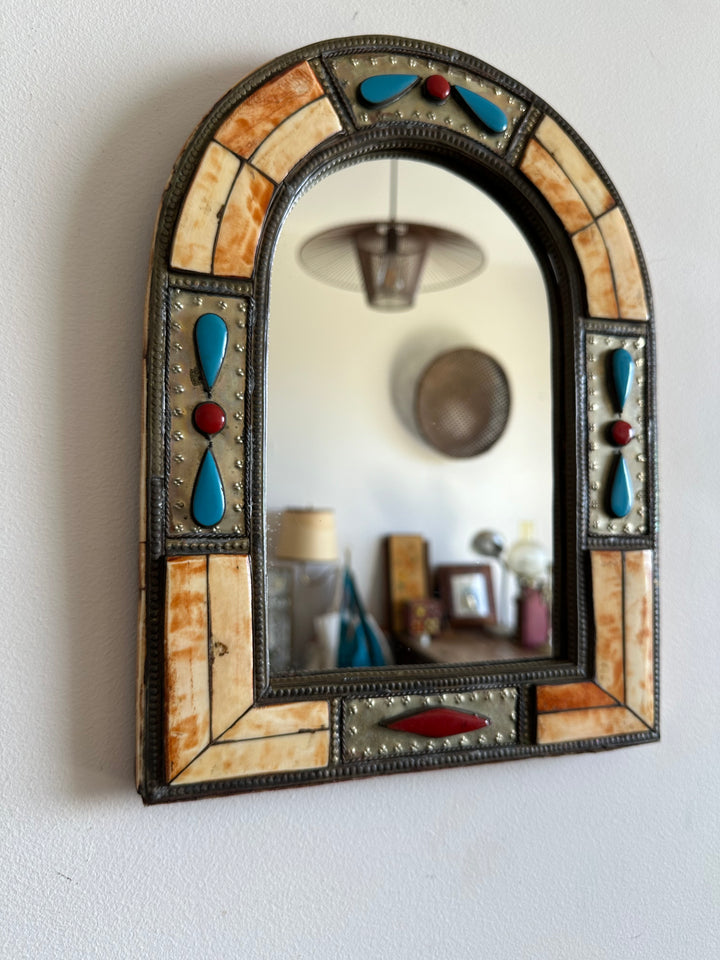 Miroir en bois style oriental années 70