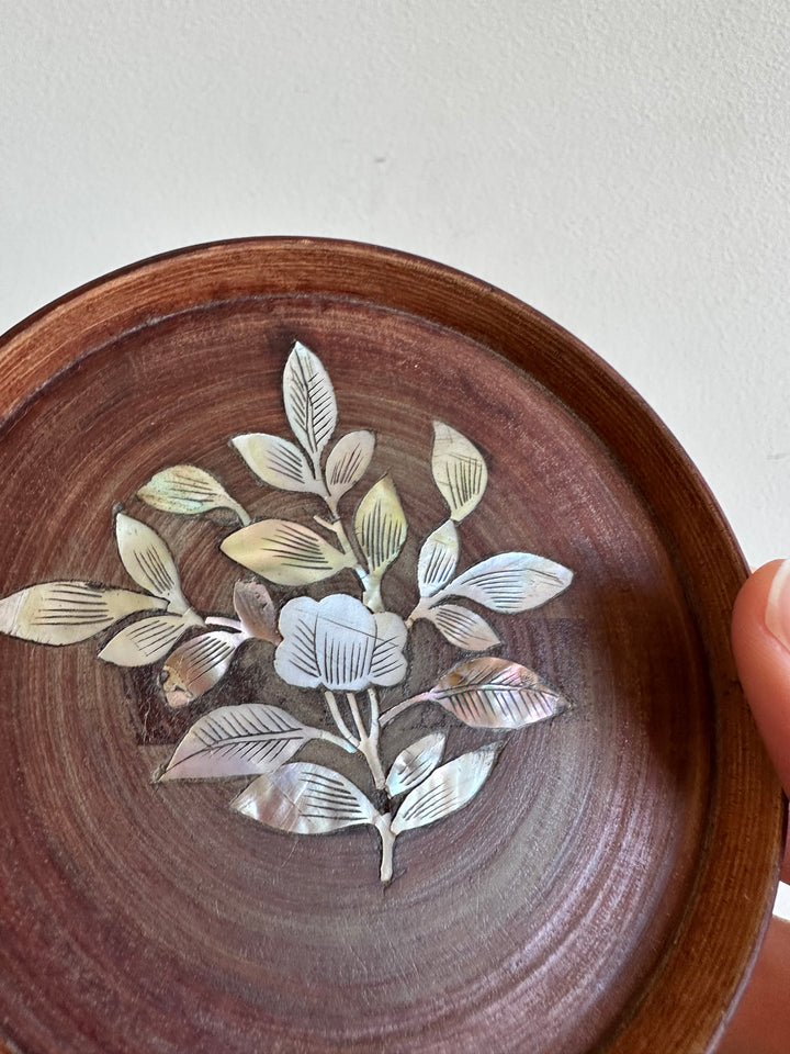 Sous-verres en bois et nacre