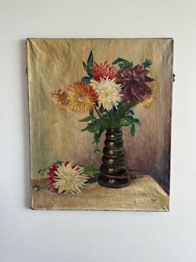 Peinture bouquet de fleurs taille XL