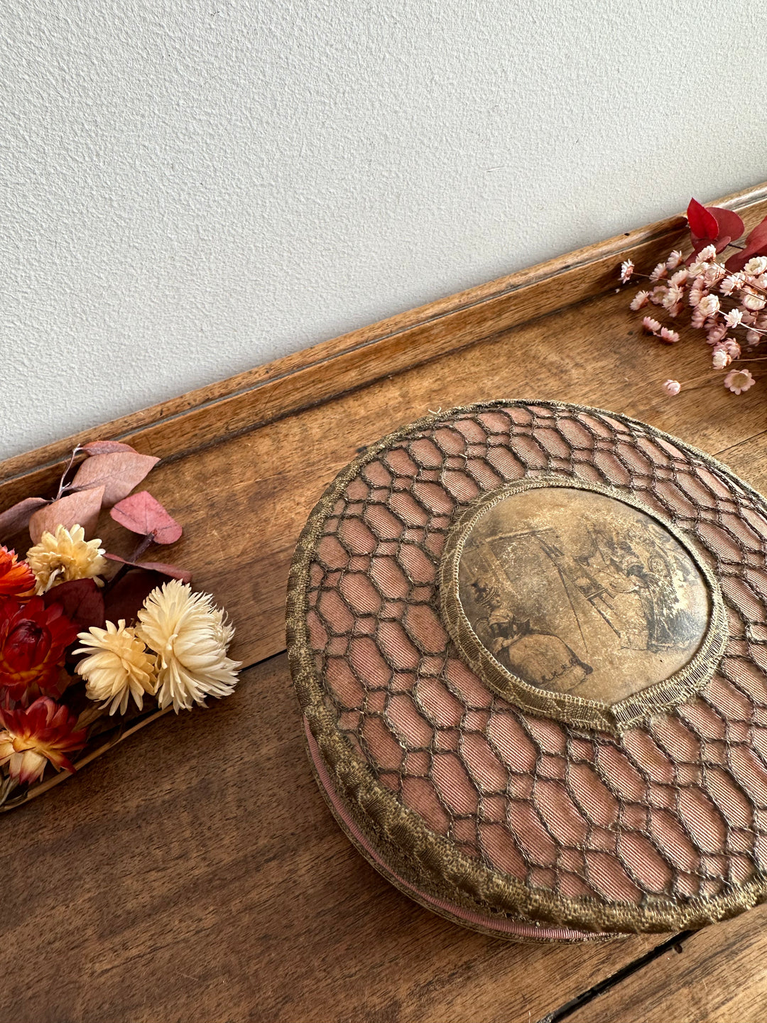 Bonbonnière en tissu XIX ème