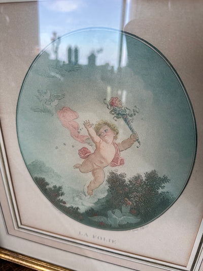 Gravures encadrées selon Fragonard