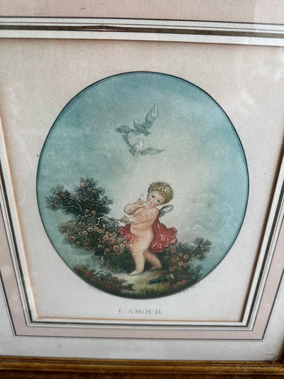 Gravures encadrées selon Fragonard