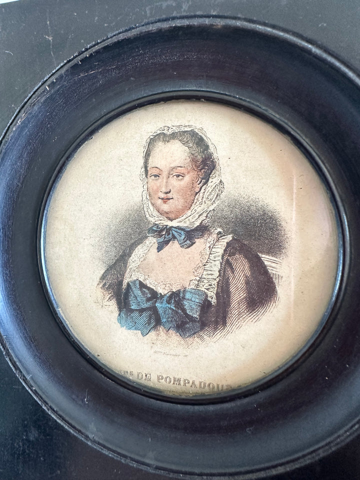 Miniatures en bois portraits d'époque