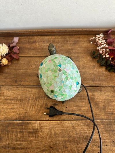 Lampe de table Tortue mosaïque façon Tiffany's