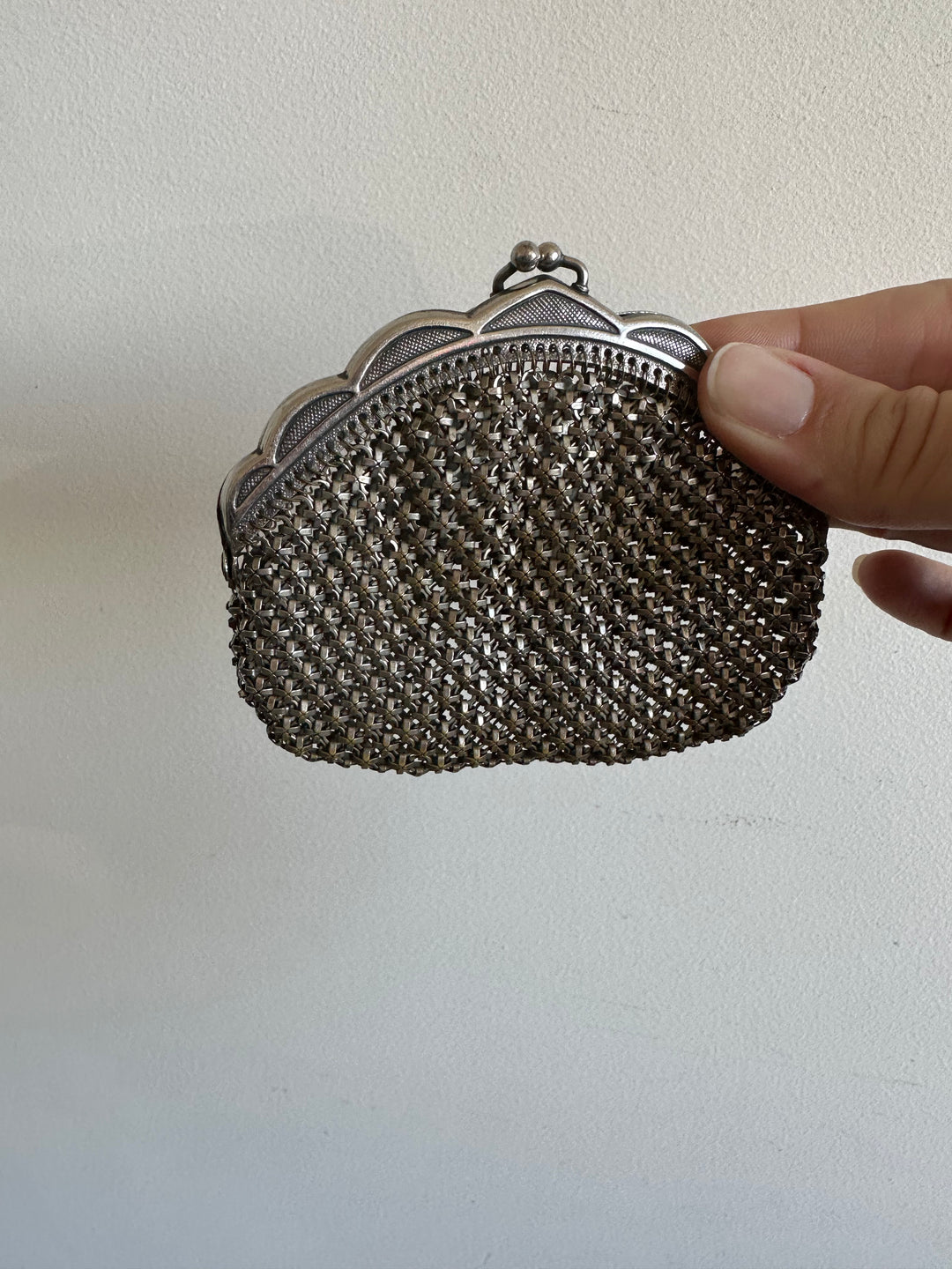 Porte monnaie en maille crochetée