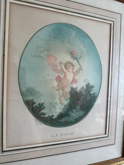 Gravures encadrées selon Fragonard