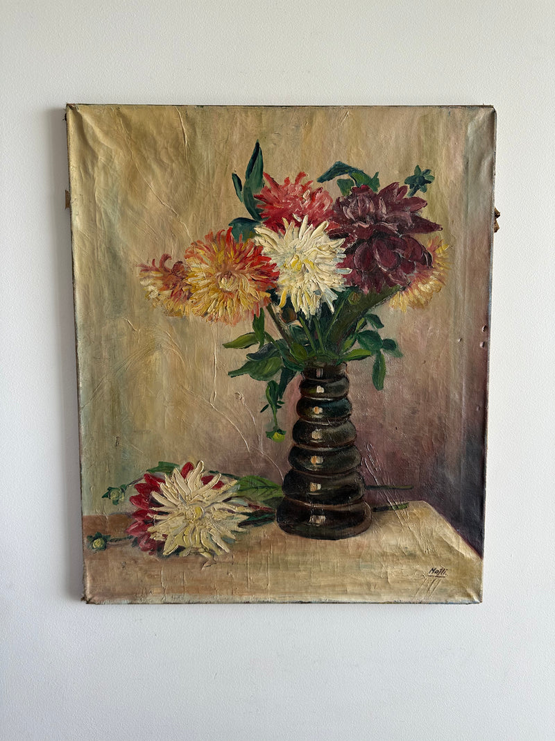 Peinture bouquet de fleurs taille XL