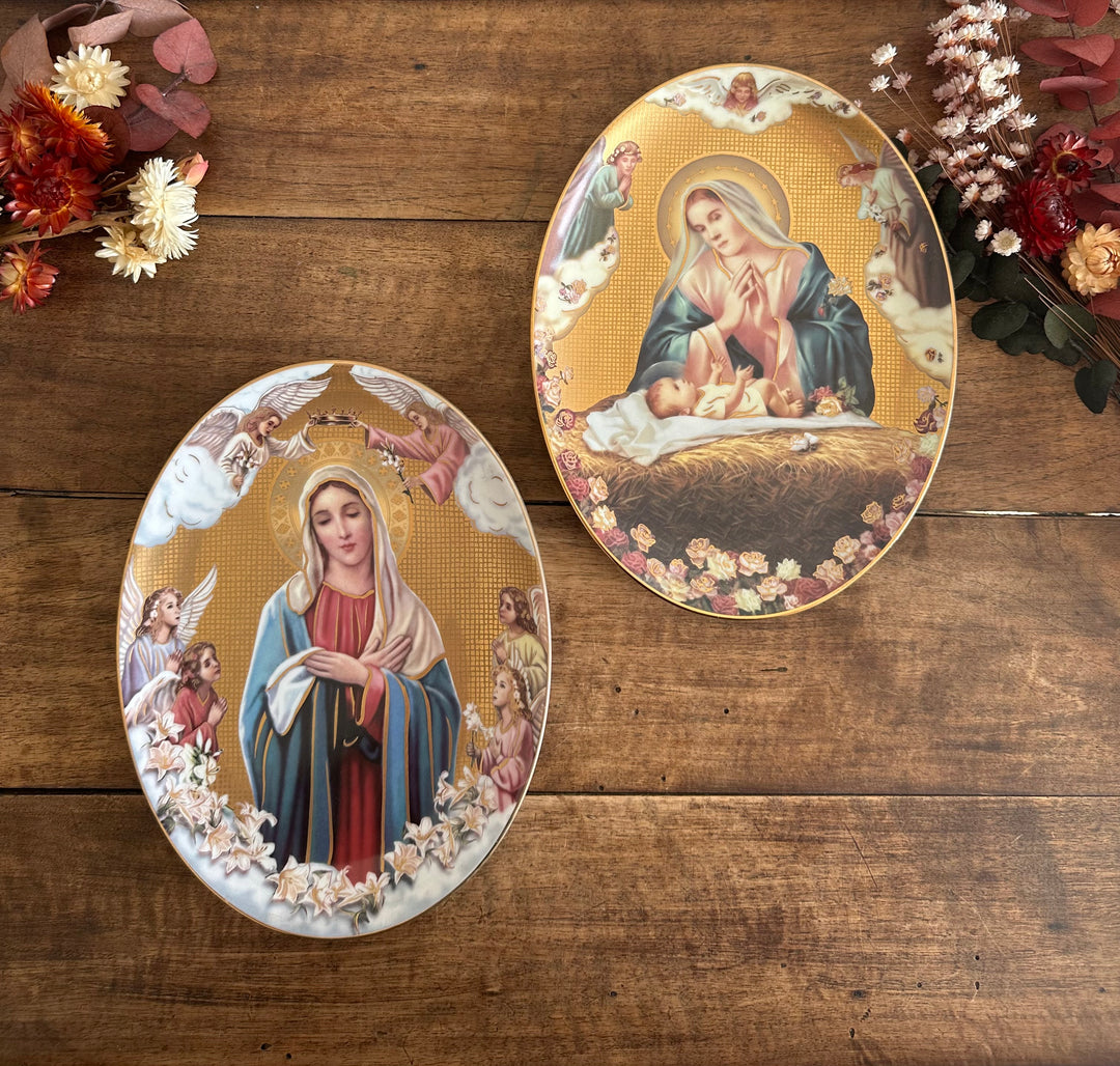 Assiettes décoratives en Porcelaine Mary The Franklin Mint Heirloom Recommendation