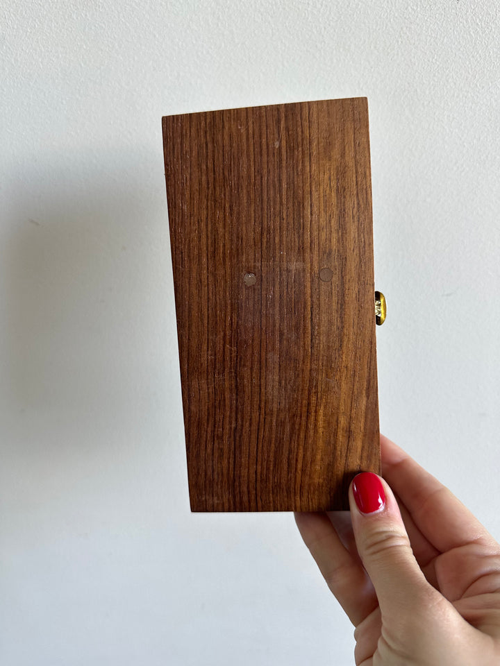 Ensemble loupe et coupe-papier en bois et laiton