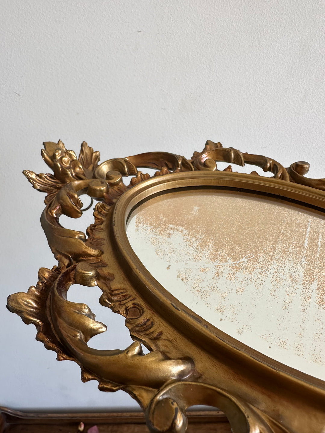 Miroir fantaisie doré style rococo