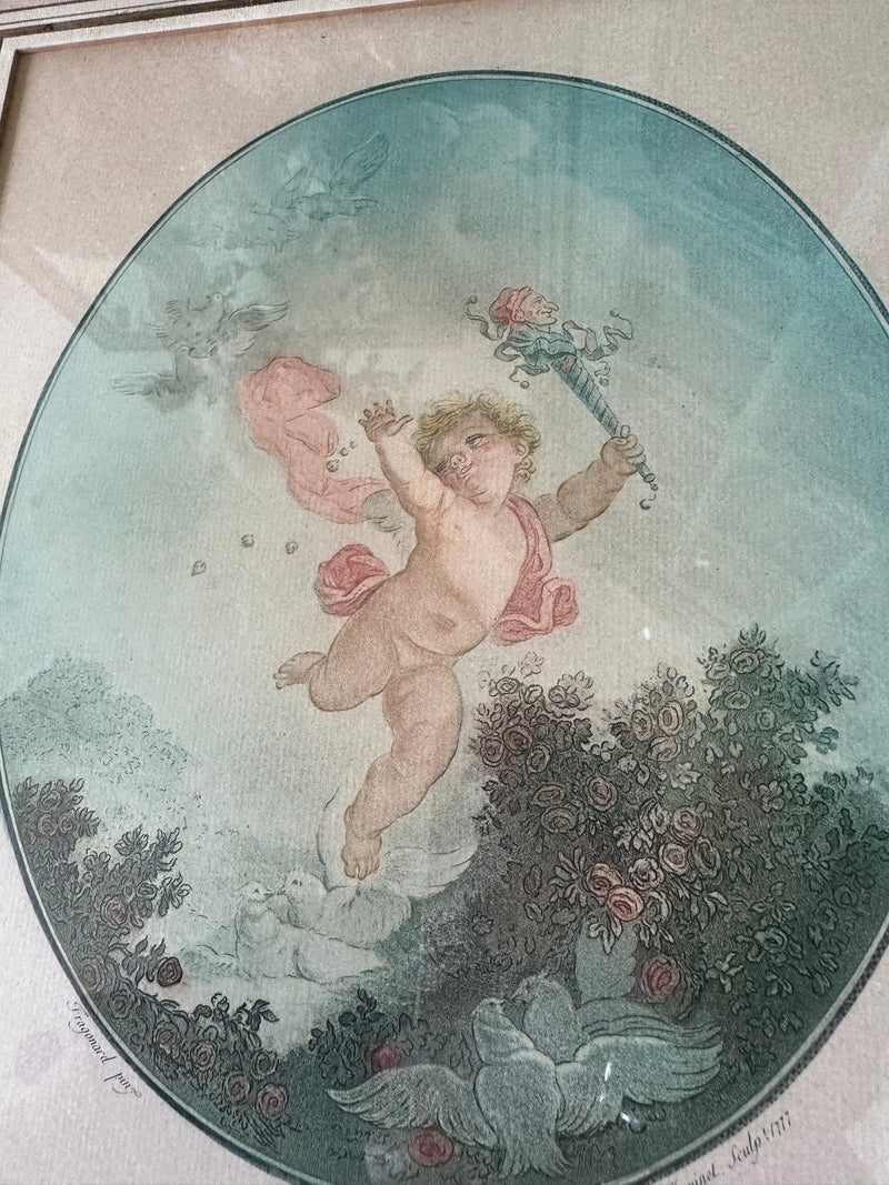 Gravures encadrées selon Fragonard