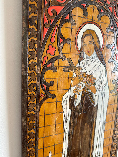 Sainte thérèse de Lisieux Protegat Nos gravure sur bois