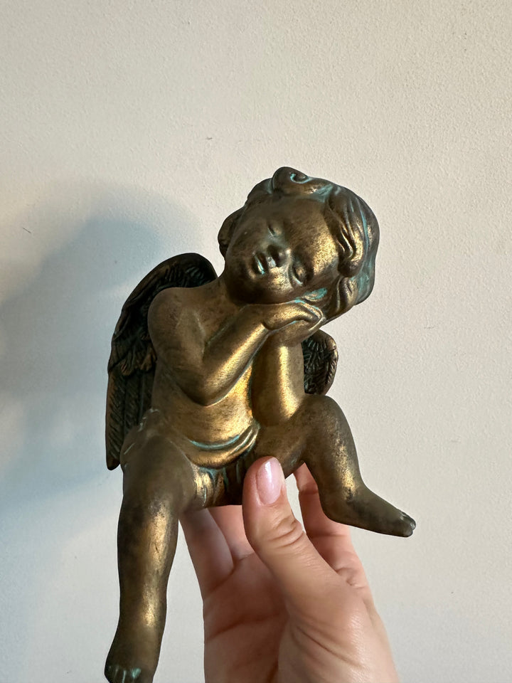 Angelot en plâtre façon bronze