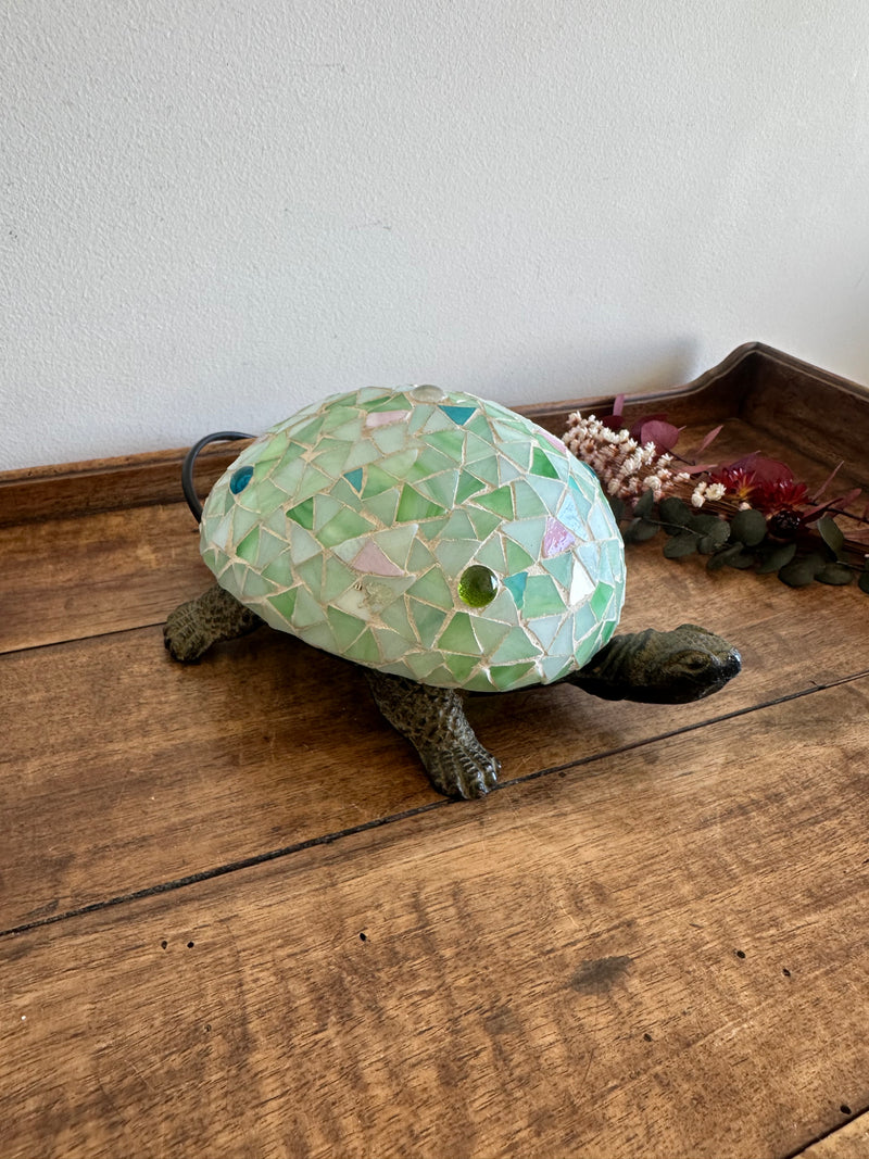 Lampe de table Tortue mosaïque façon Tiffany&