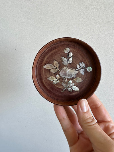 Sous-verres en bois et nacre