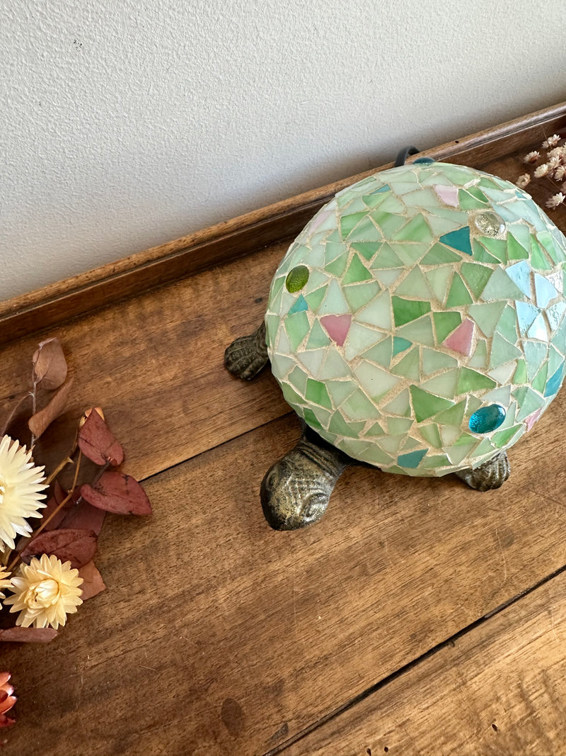 Lampe de table Tortue mosaïque façon Tiffany&