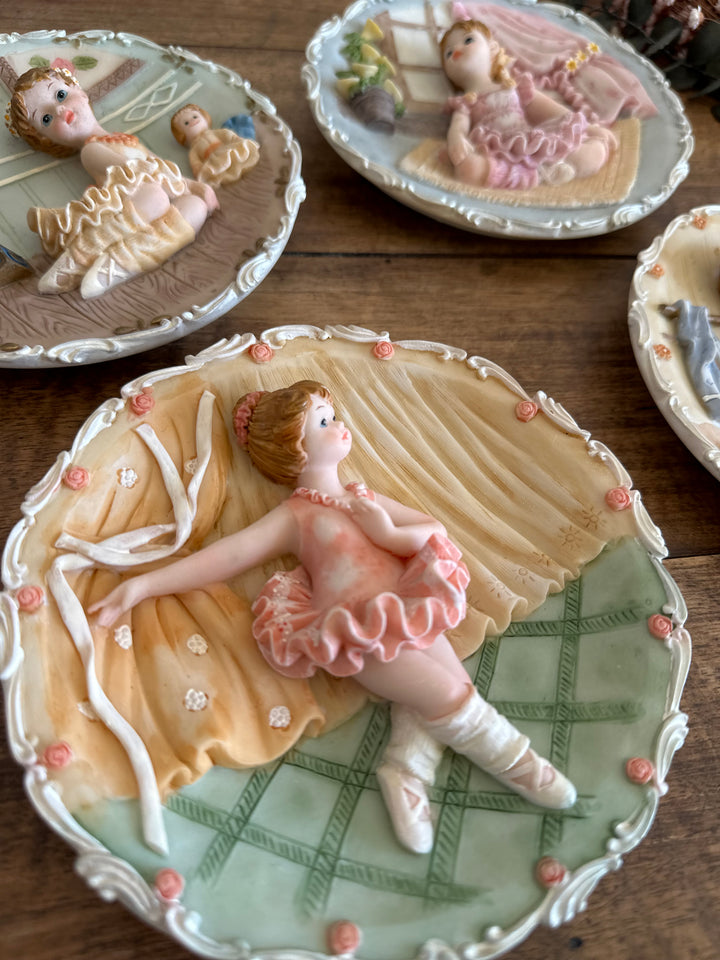 Assiettes décoratives petites danseuses en tutu