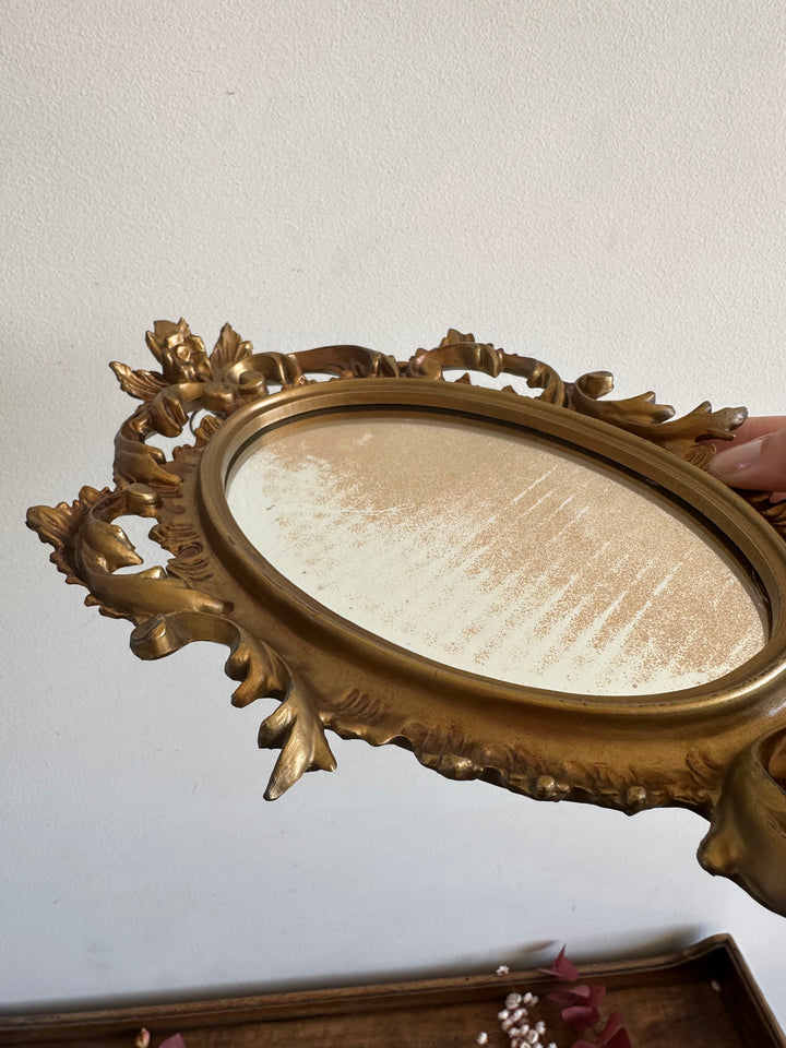 Miroir fantaisie doré style rococo