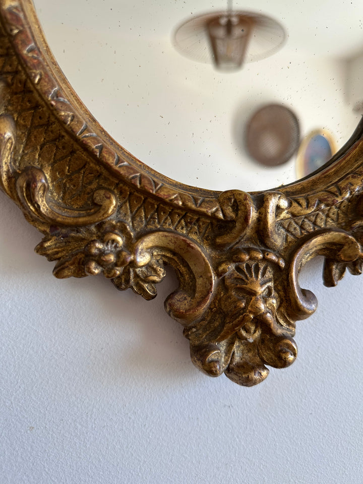 Miroir en bois et stuc 19ème style rococo