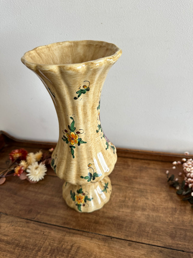 Vase en terre cuite peinte à la main fabrication italienne