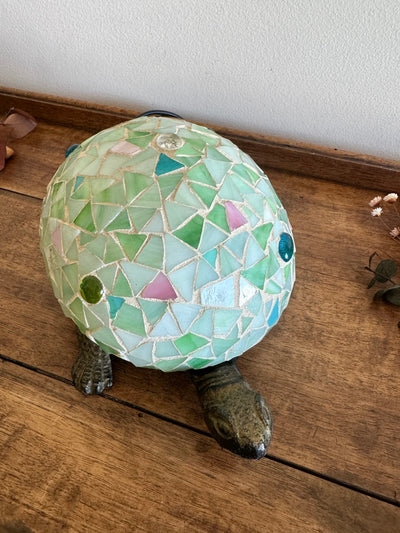 Lampe de table Tortue mosaïque façon Tiffany's