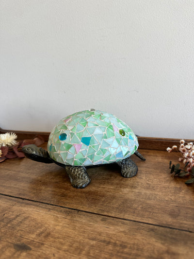 Lampe de table Tortue mosaïque façon Tiffany's