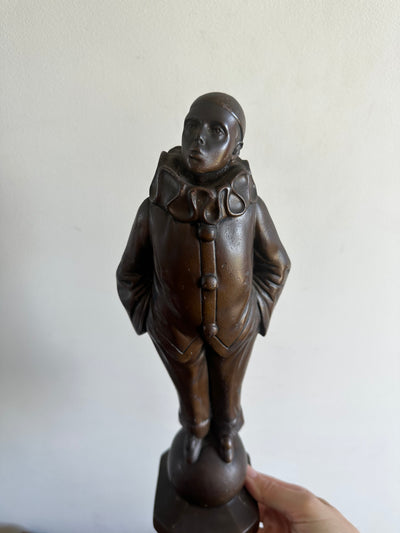 Statuette de pierrot en résine