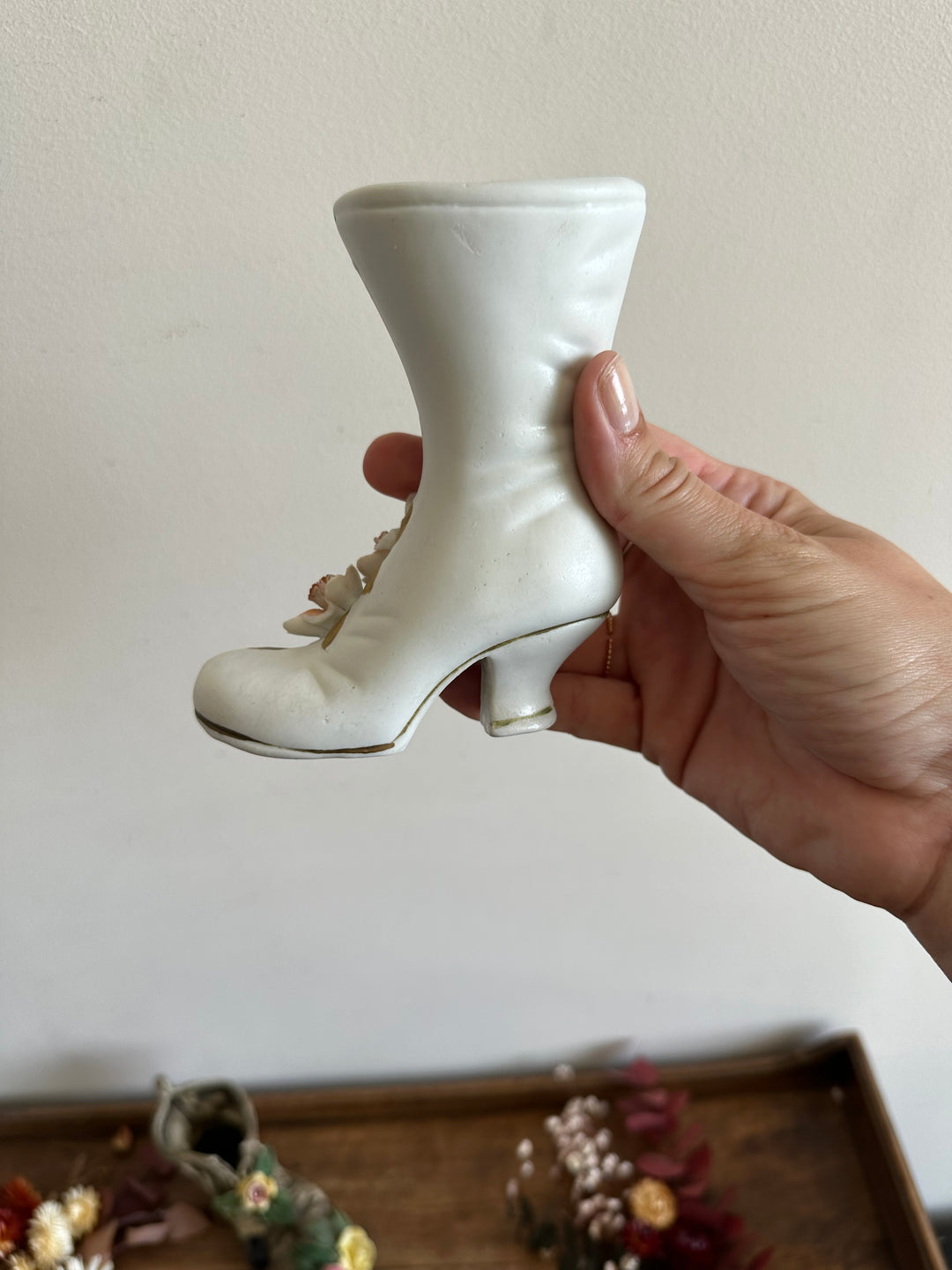 Figurines bottes en porcelaine Capodimonte