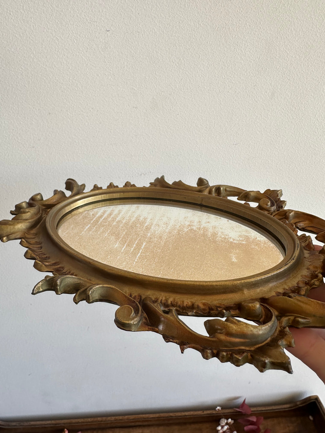 Miroir fantaisie doré style rococo