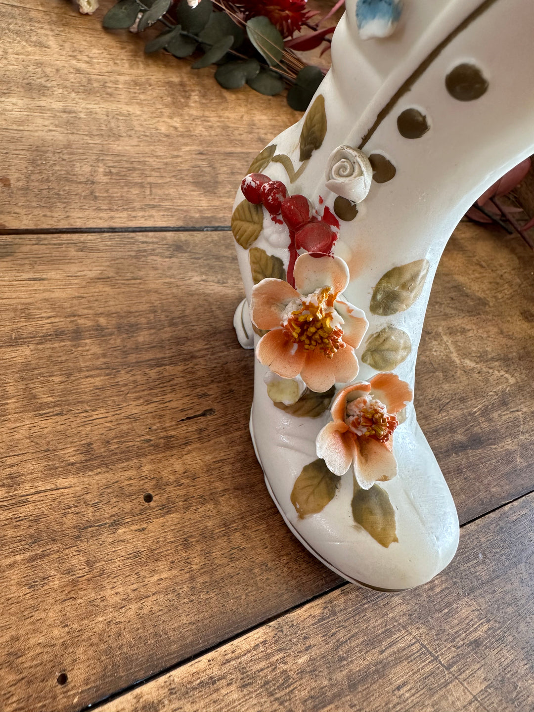 Figurines bottes en porcelaine Capodimonte