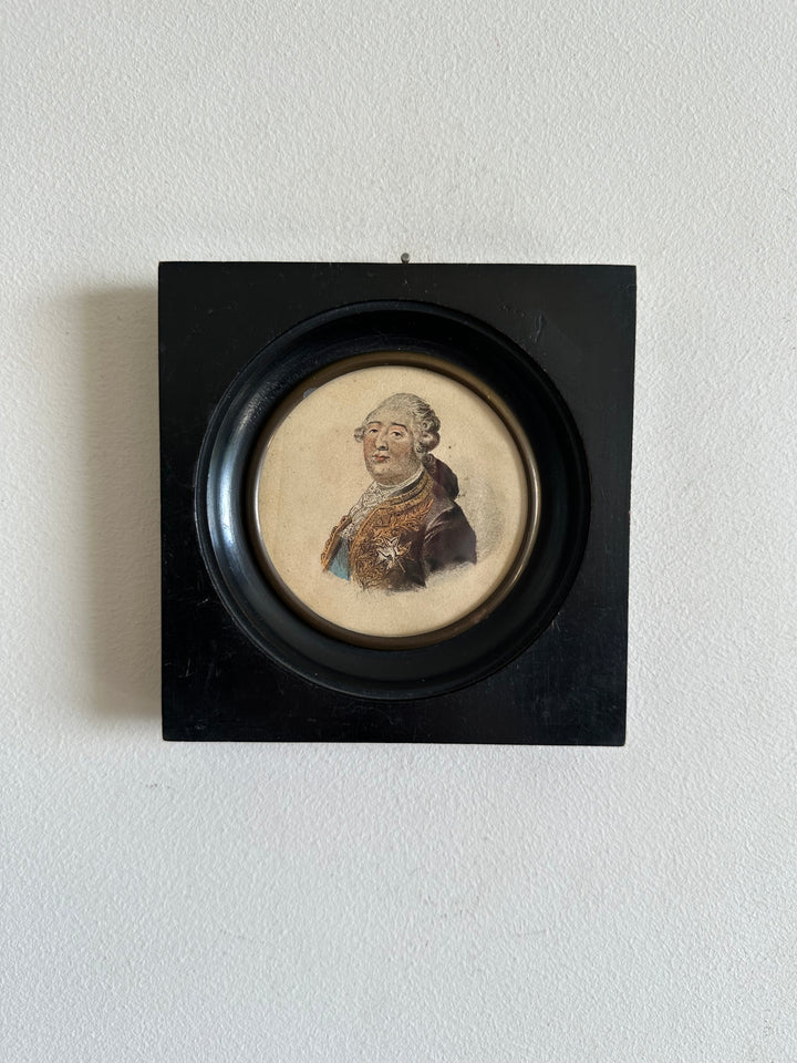 Miniatures en bois portraits d'époque