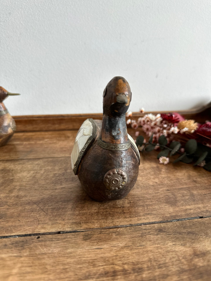 Canards en bois facettes nacrées