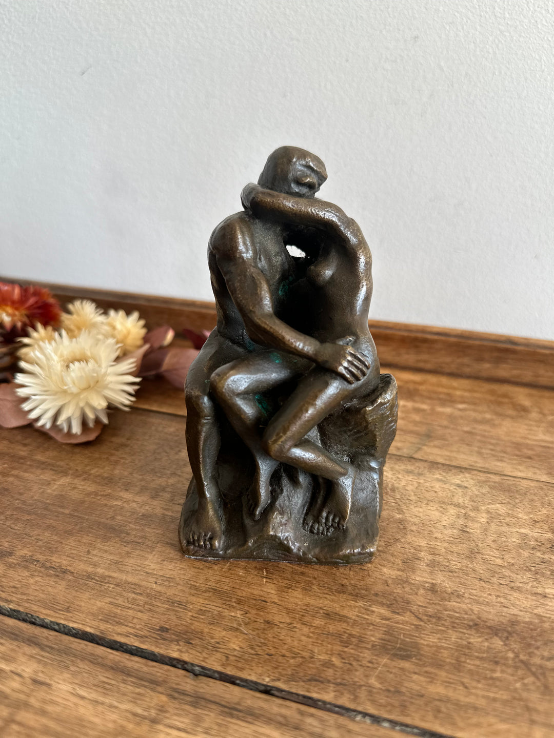 Statue en bronze le baiser de Rodin