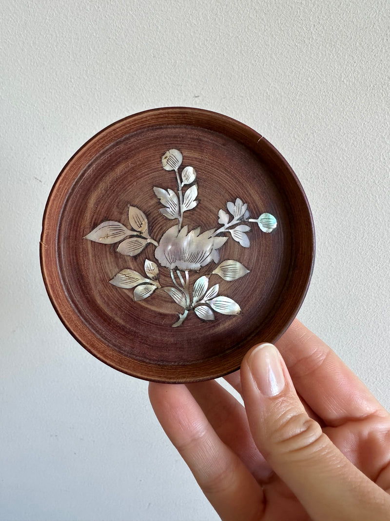 Sous-verres en bois et nacre